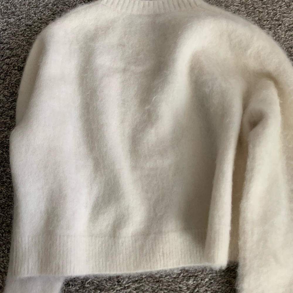 Fabrique Women's Floral Cream Sweater Cardigan - Picture 7 of 9